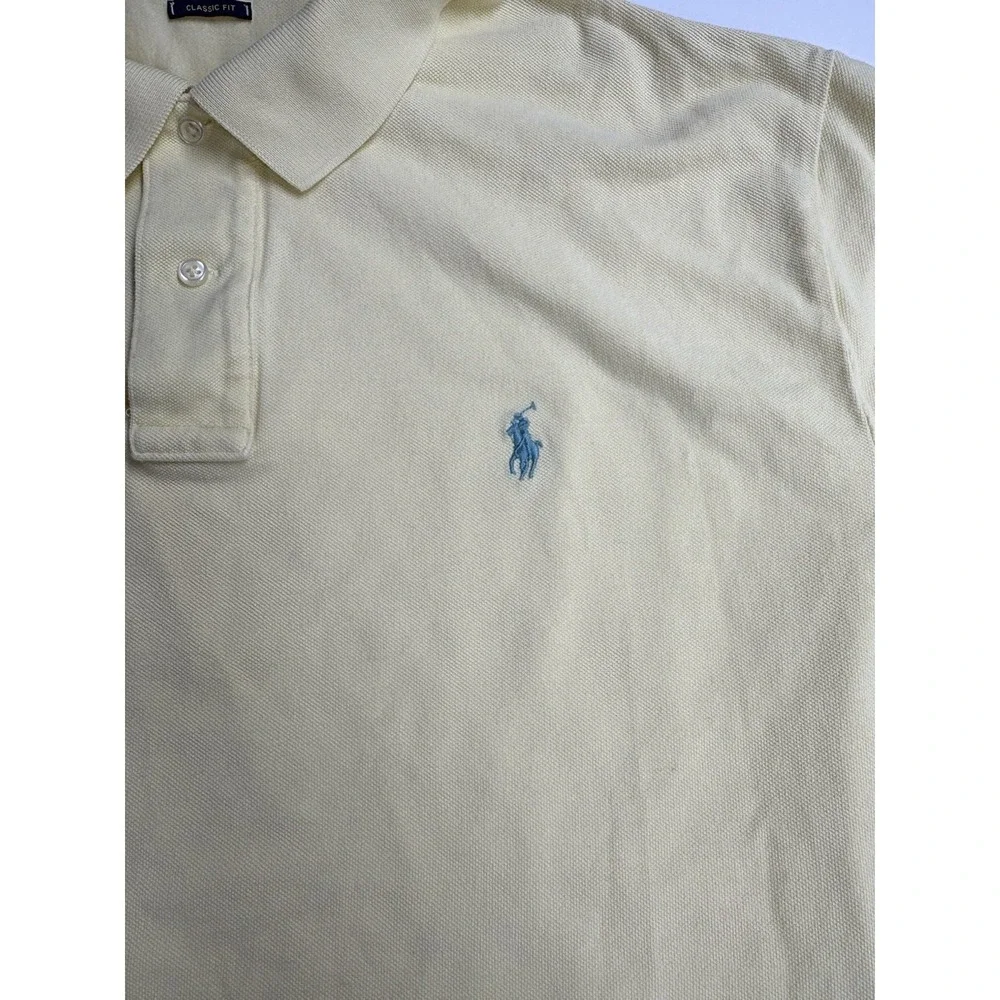 Ralph Lauren Polo Mens Classic Fit Solid Yellow Short Sleeve Size XXL